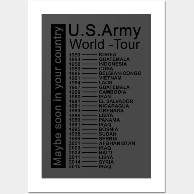 Us army world tour Wall Art by sktees